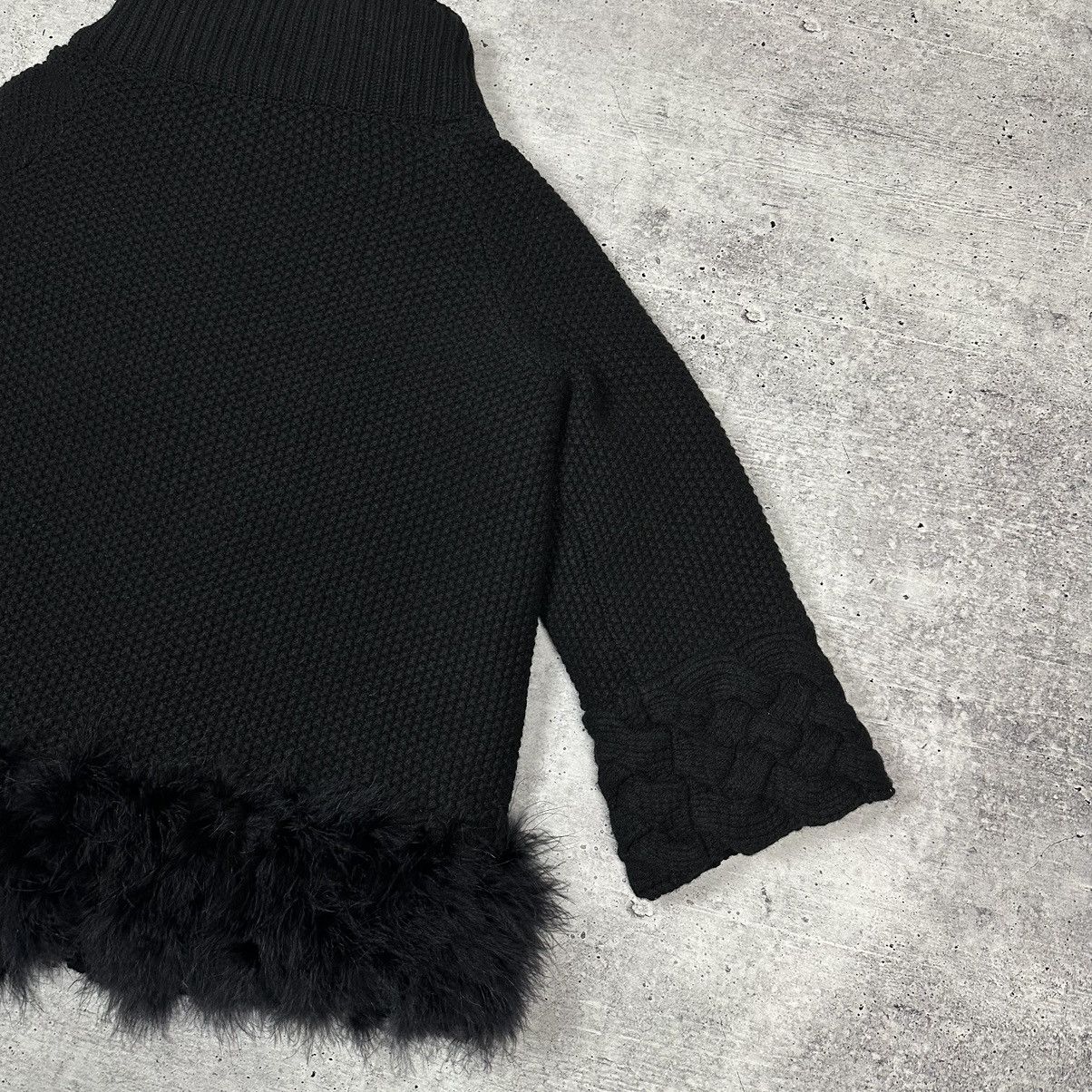 Designer × Herno HERNO Knitted Wool Down Jacket Feathers The Cuff Black Size M / US 6-8 / IT 42-44 - 11 Thumbnail