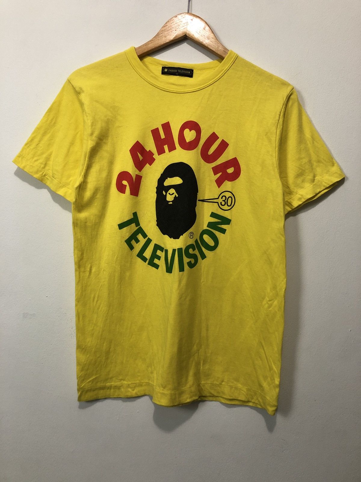Bape × Vintage Vintage Bape x 24 Hour Television T-Shirt Size US M / EU 48-50 / 2 - 1 Thumbnail