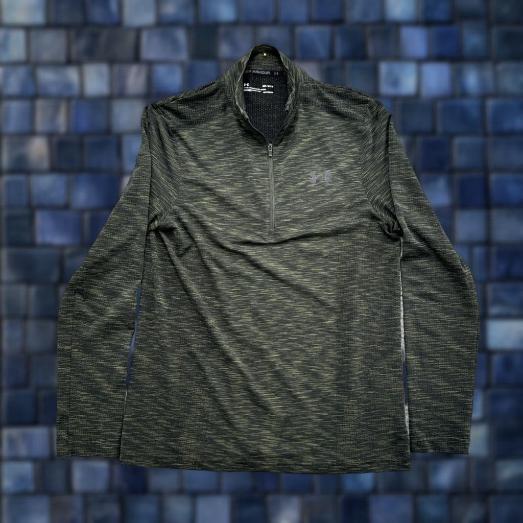 Under Armour Under Armour HeatGear Pullover Men’s Green Long Sleeve 1/4 Zip SZ M Lightweight Casual Activewear Golf Gym Running Jacket Regular Fit Size US M / EU 48-50 / 2 - 1 Thumbnail