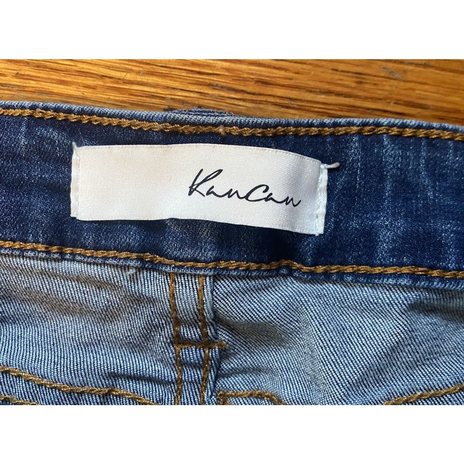Kancan USA Kancan Mason Stretch Leopard Skinny Distressed Jeans 11/29 Size 29" - 3 Thumbnail