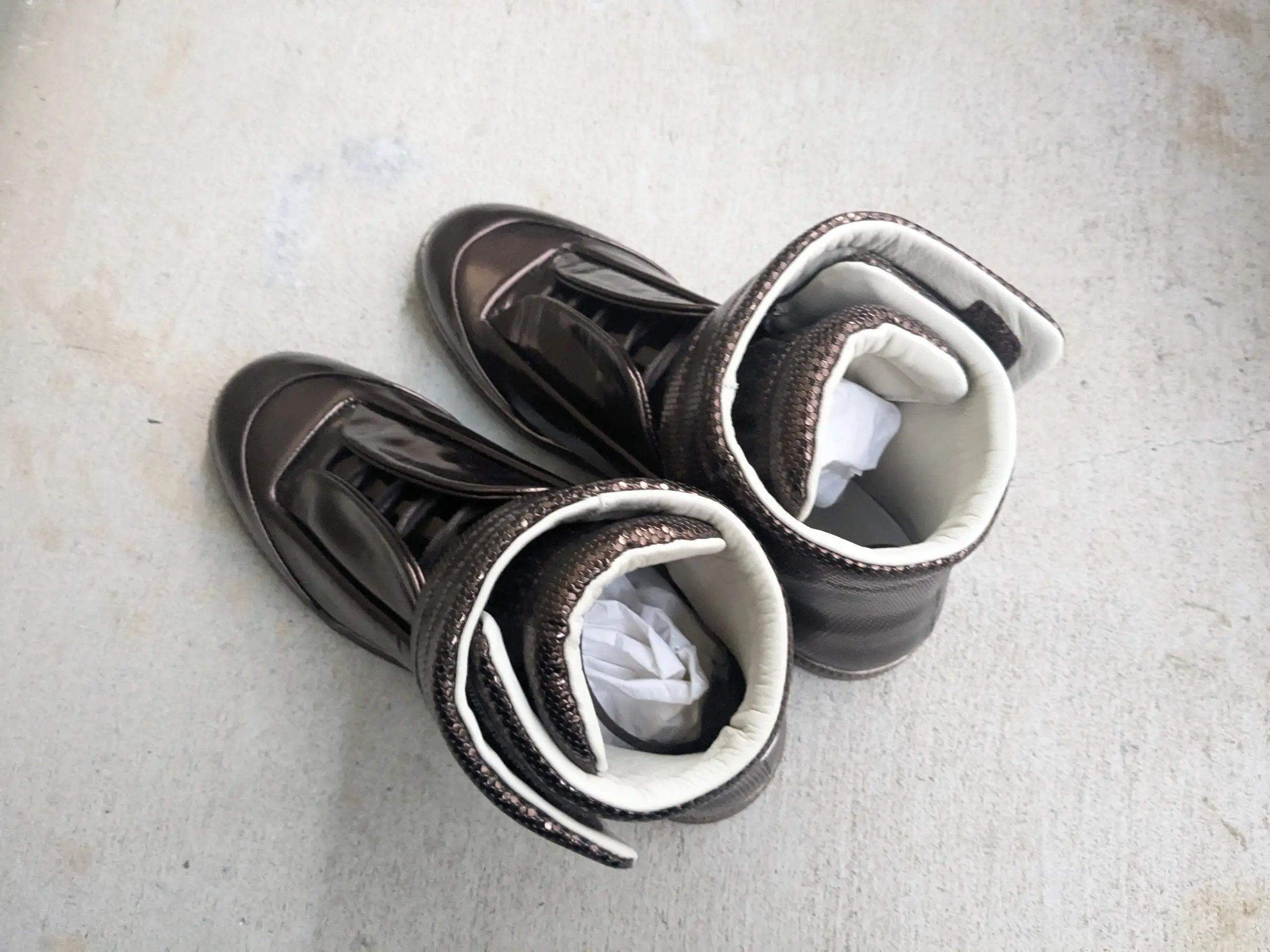 Maison Margiela Maison Margiela Brown 8 41 Metallic High Tops Leather Size US 8 / EU 41 - 17 Thumbnail