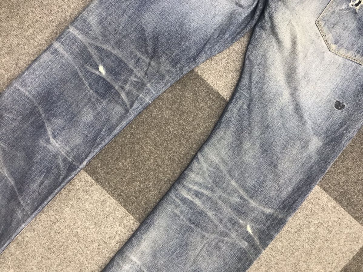 Japanese Brand fin&Sons Japan Distressed Redline Selvedge Jeans Size US 34 / EU 50 - 16 Thumbnail