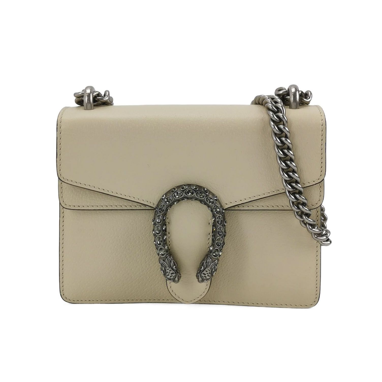 Gucci Gucci Dionysus Mini Leather Shoulder Bag White Size ONE SIZE - 1 Thumbnail