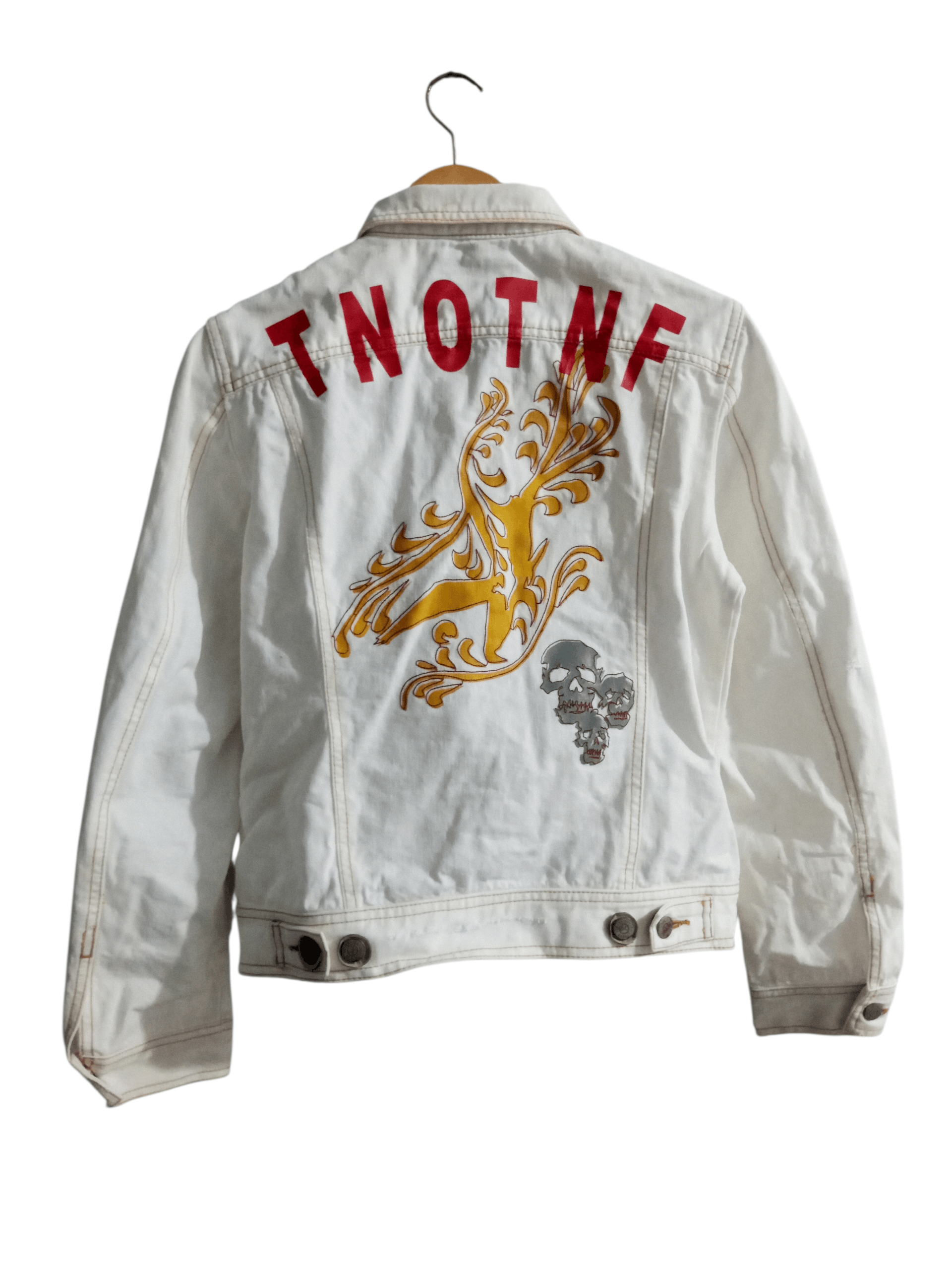 Vintage 291295 homme distressed trucker denim jacket