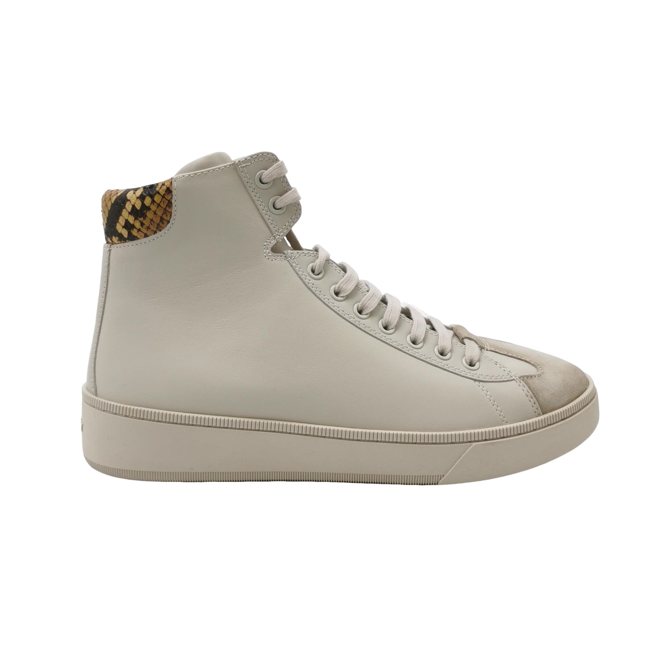 Bally Bally Snakeskin Trim High Top Sneakers 42 Size US 9 / EU 42 - 1 Thumbnail