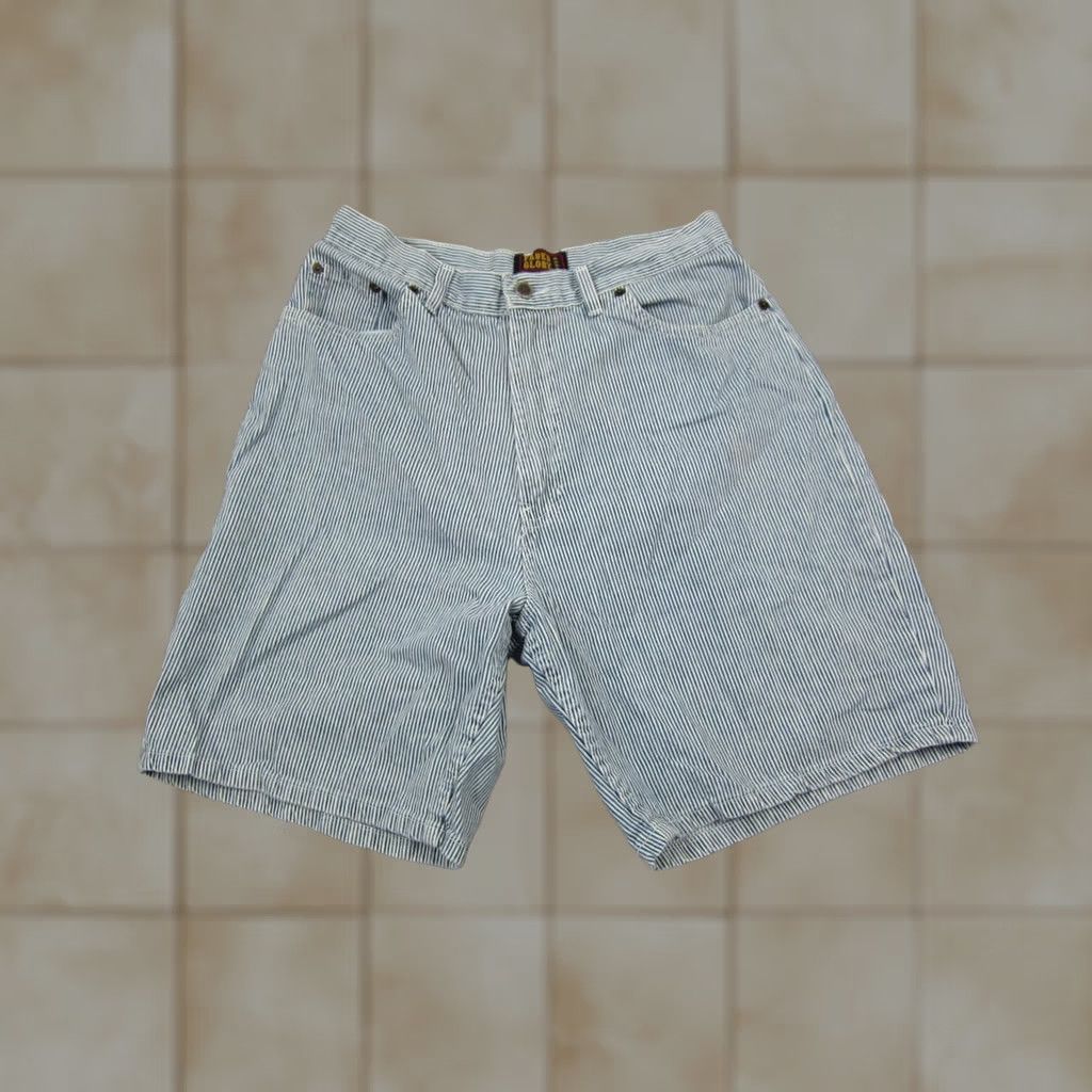 Faded Glory VINTAGE Faded Glory Shorts Teen 12 Blue Pinstriped Bermuda Made in USA 90s Size 34" / US 12 / IT 48 - 1 Thumbnail