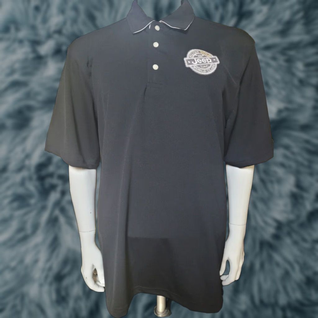 Jeep Jeep TAC World Class Medal Sewn Logo Polo Shirt Large Black Polyester Ultra Club Polo Men L Size US L / EU 52-54 / 3 - 1 Thumbnail