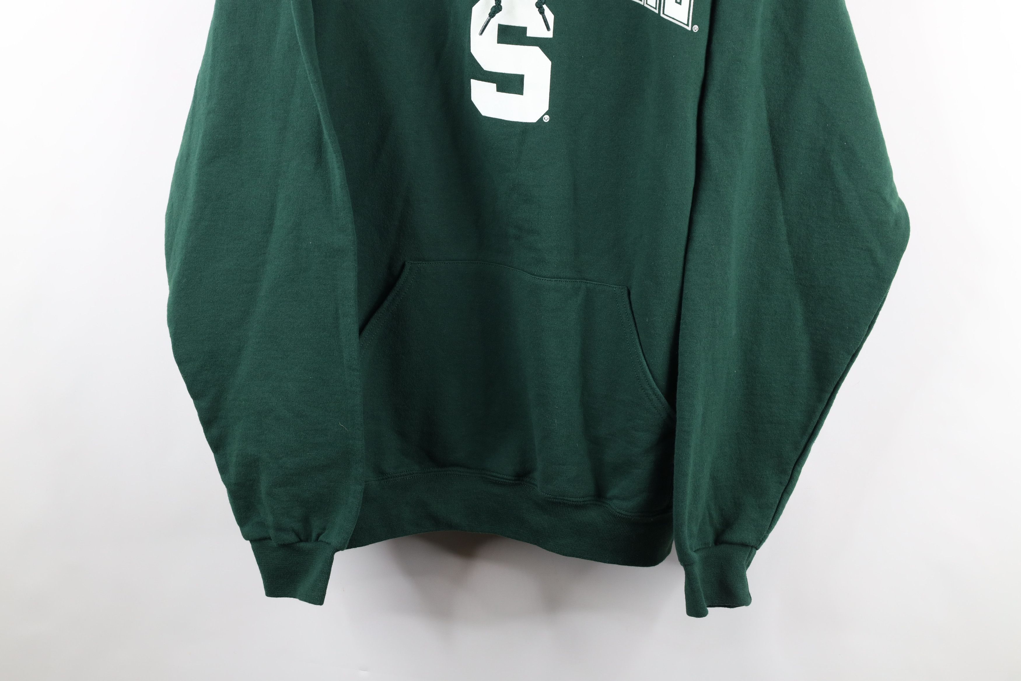 Vintage Vintage Michigan State University Hoodie Sweatshirt Green Size US XL / EU 56 / 4 - 3 Thumbnail
