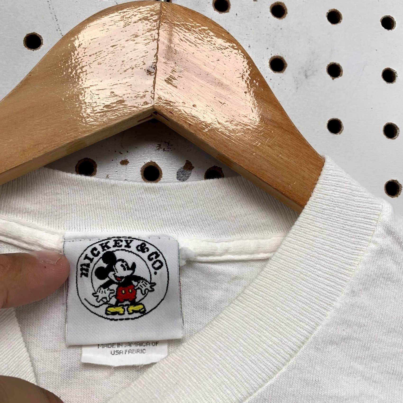 CO VINTAGE Mickey Co T Shirt Mens M White Mickey Spell Out Embroidered USA Size US M / EU 48-50 / 2 - 3 Thumbnail
