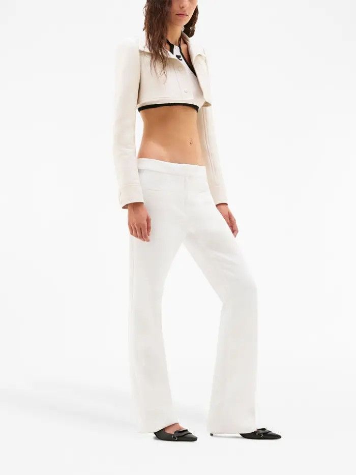Courreges o1mle1224 Zip Side Pant in White Size 26" / US 2 / IT 38 - 3 Thumbnail