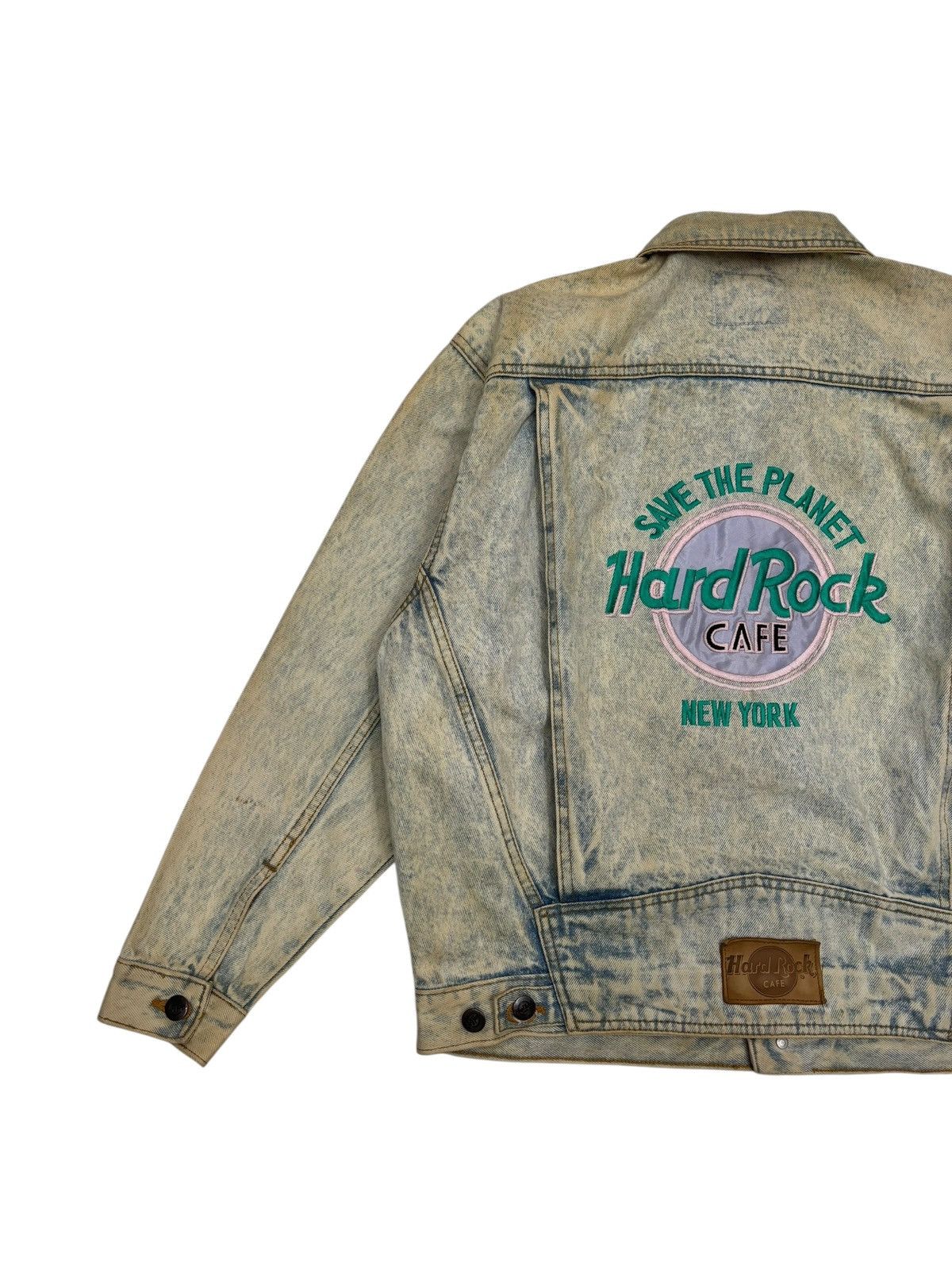 Hard Rock Cafe 🔥VINTAGE HARD ROCK CAFE NEW YORK ACID MUD WASH DENIM JACKET Size US M / EU 48-50 / 2 - 6 Thumbnail