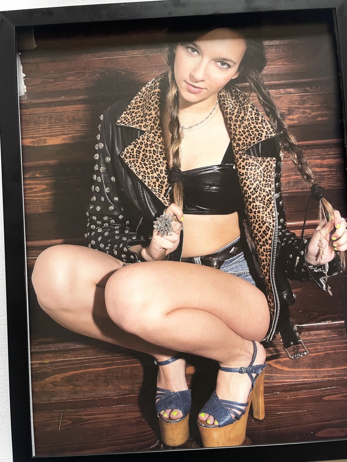 Chrome Hearts × Designer × Vintage Chrome Hearts girl 8x11 Magazine cutout Framed poster Size ONE SIZE - 2 Thumbnail