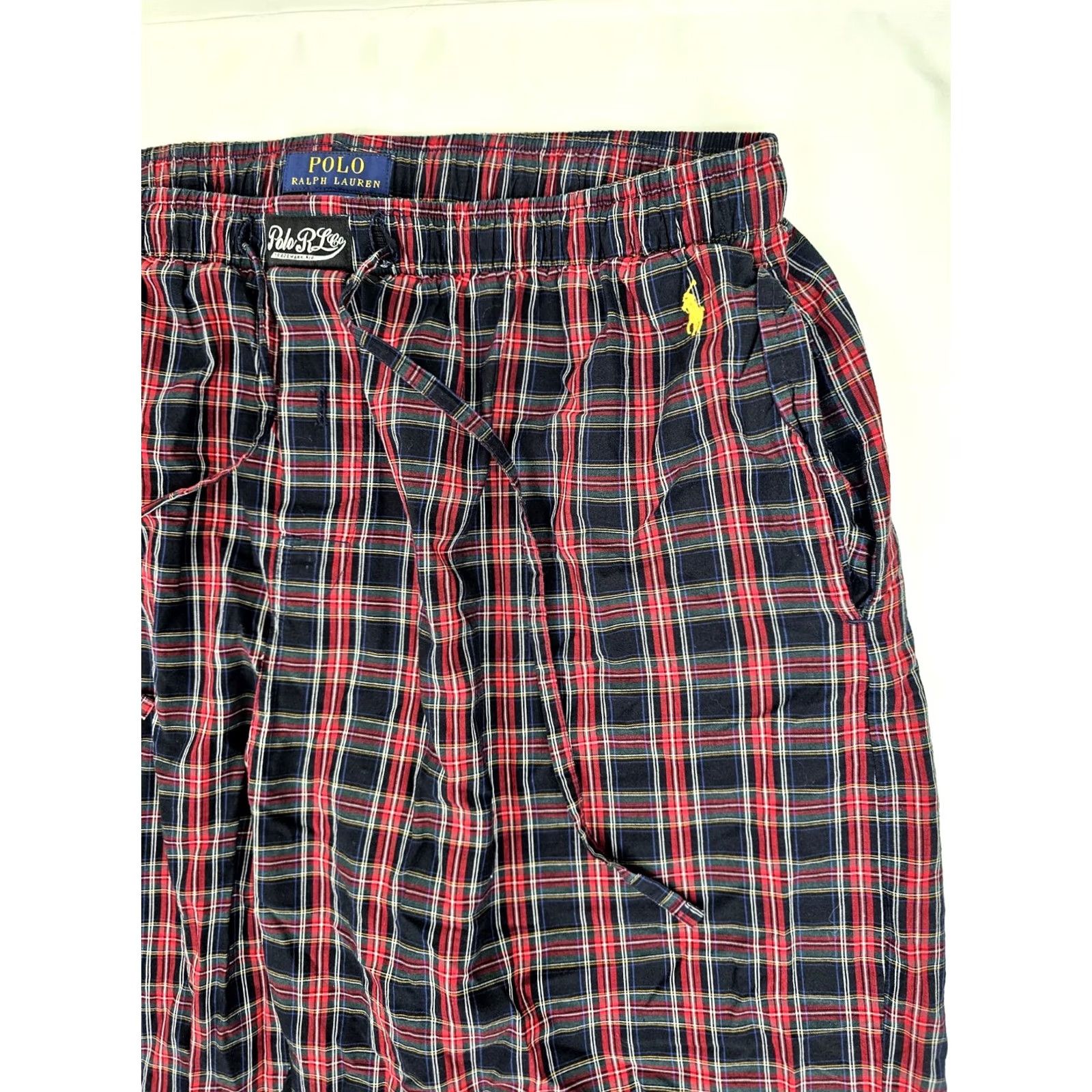 Polo Ralph Lauren Polo Ralph Lauren Sleep Pants Mens XL Red Black Plaid Lounge Cotton EUC Size US XL / EU 56 / 4 - 2 Thumbnail