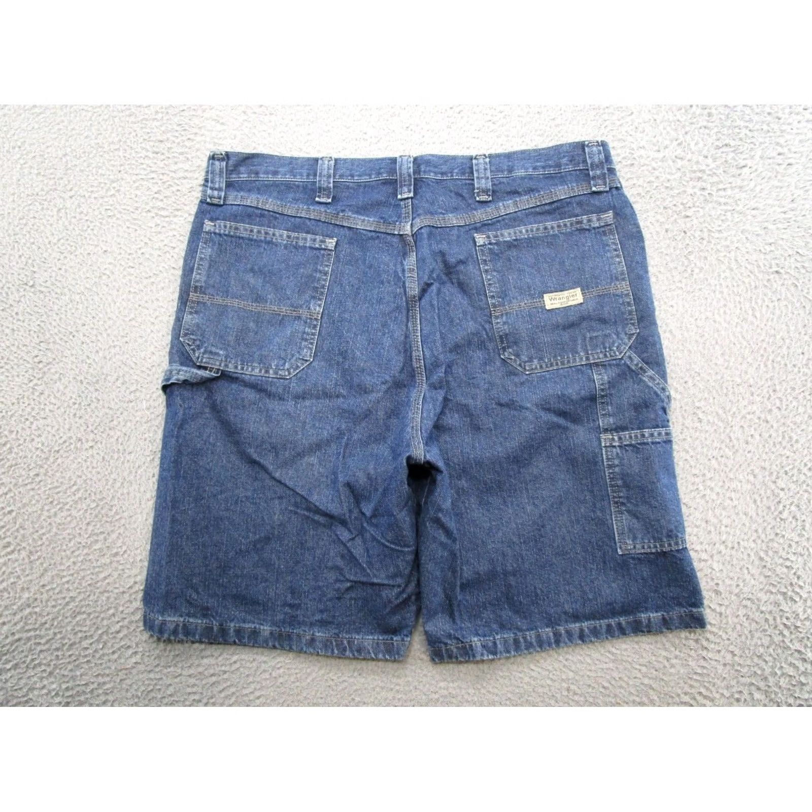 Wrangler VINTAGE Wrangler Jeans Shorts Men's 38 Blue Denim Carpenter Baggy 5-Pocket Denim Cotton Brand Wrangler Size US 38 / EU 54 - 6 Thumbnail