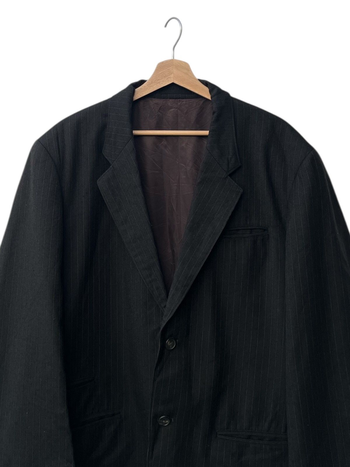 Yohji Yamamoto Y’s For Men Brown Striped Black Tailored Jacket Size US M / EU 48-50 / 2 - 6 Thumbnail