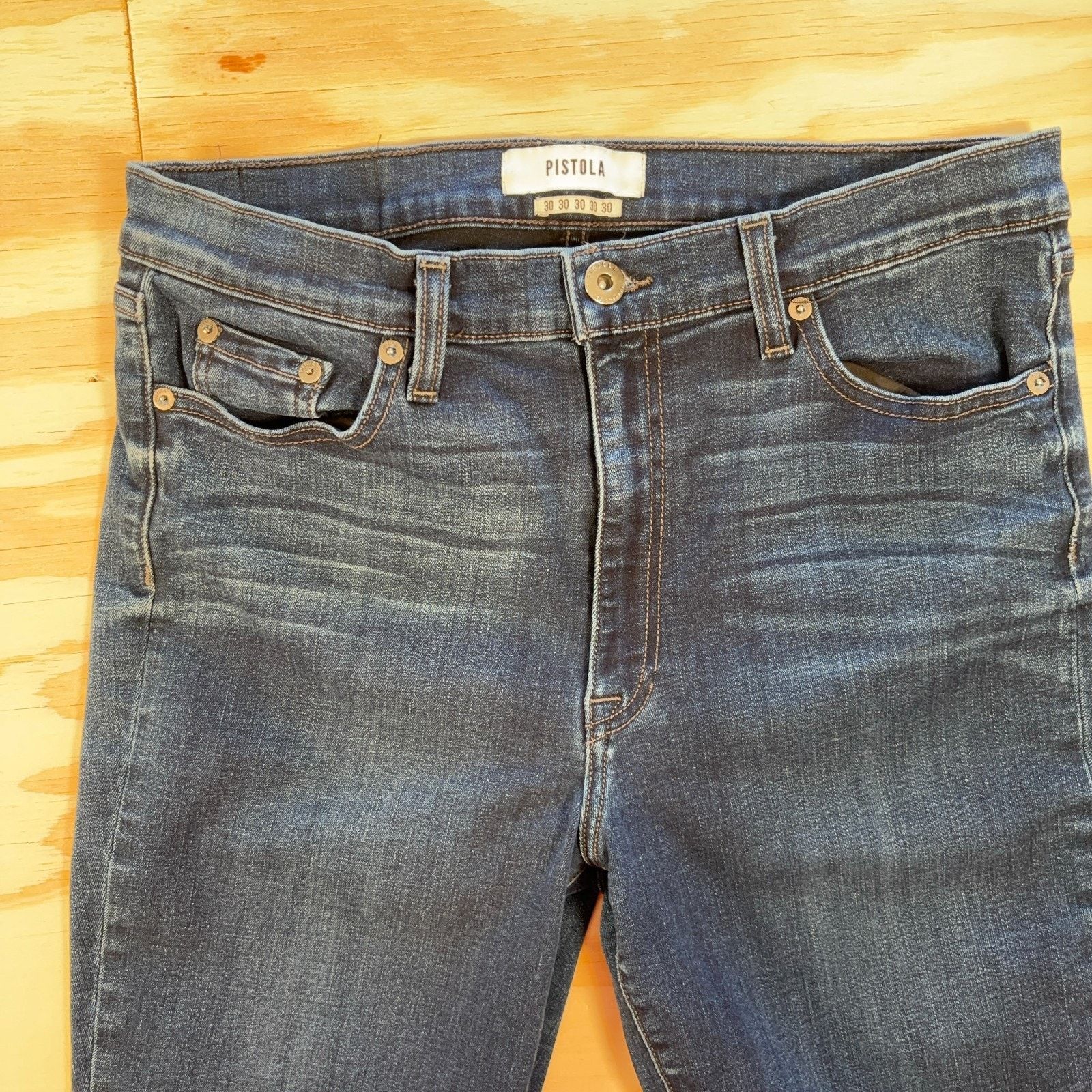 Pistola Pistola Jeans Size 30 Straight Leg Crop Womens Raw Hem Size 30" / US 8 / IT 44 - 2 Thumbnail