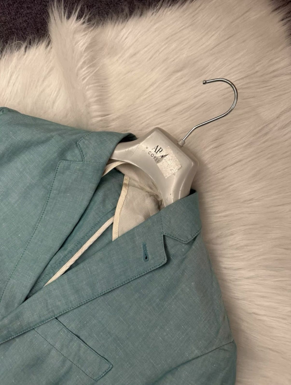 Armani Collezioni Armani Collezioni Men's Linen Suit Blazer Size US M / EU 48-50 / 2 - 2 Thumbnail