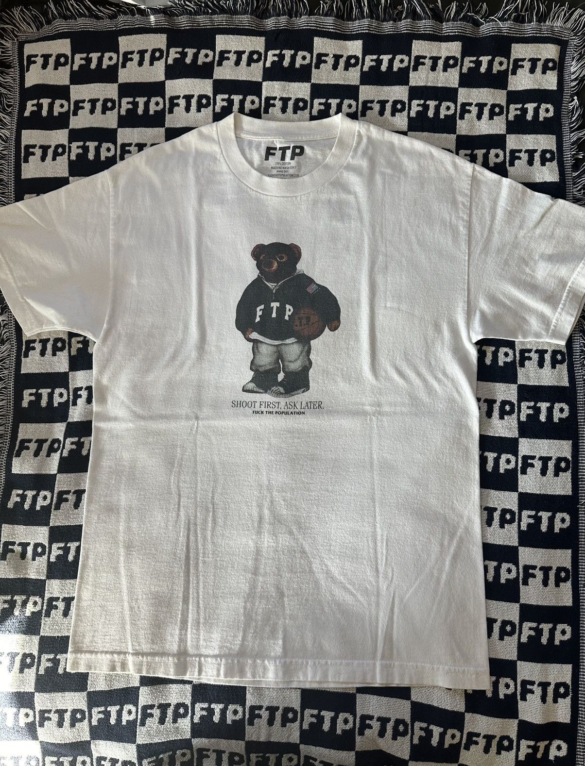 Fuck The Population FTP SHOOT FIRST ASK LATER BEAR TEE Size US L / EU 52-54 / 3 - 1 Thumbnail