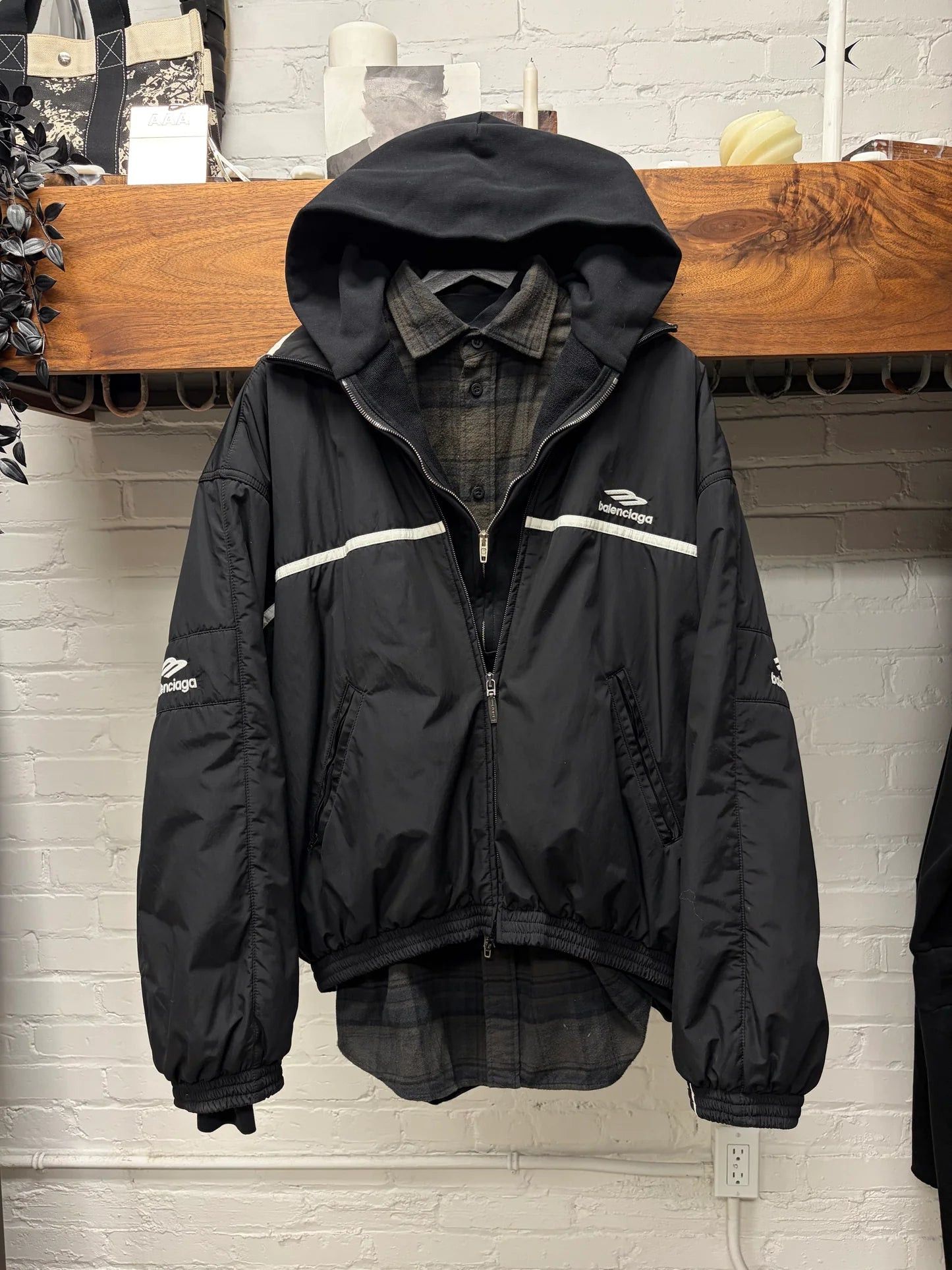 Balenciaga SS2024 Balenciaga ‘Sports Icon’ Quad Layered Jacket/Hoodie/Flannel/T-Shirt Size US M / EU 48-50 / 2 - 1 Thumbnail