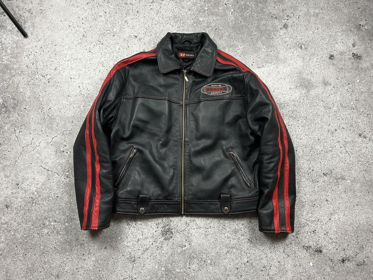 Diesel Diesel archive 00s leather biker jacket Size US L / EU 52-54 / 3 - 5 Thumbnail