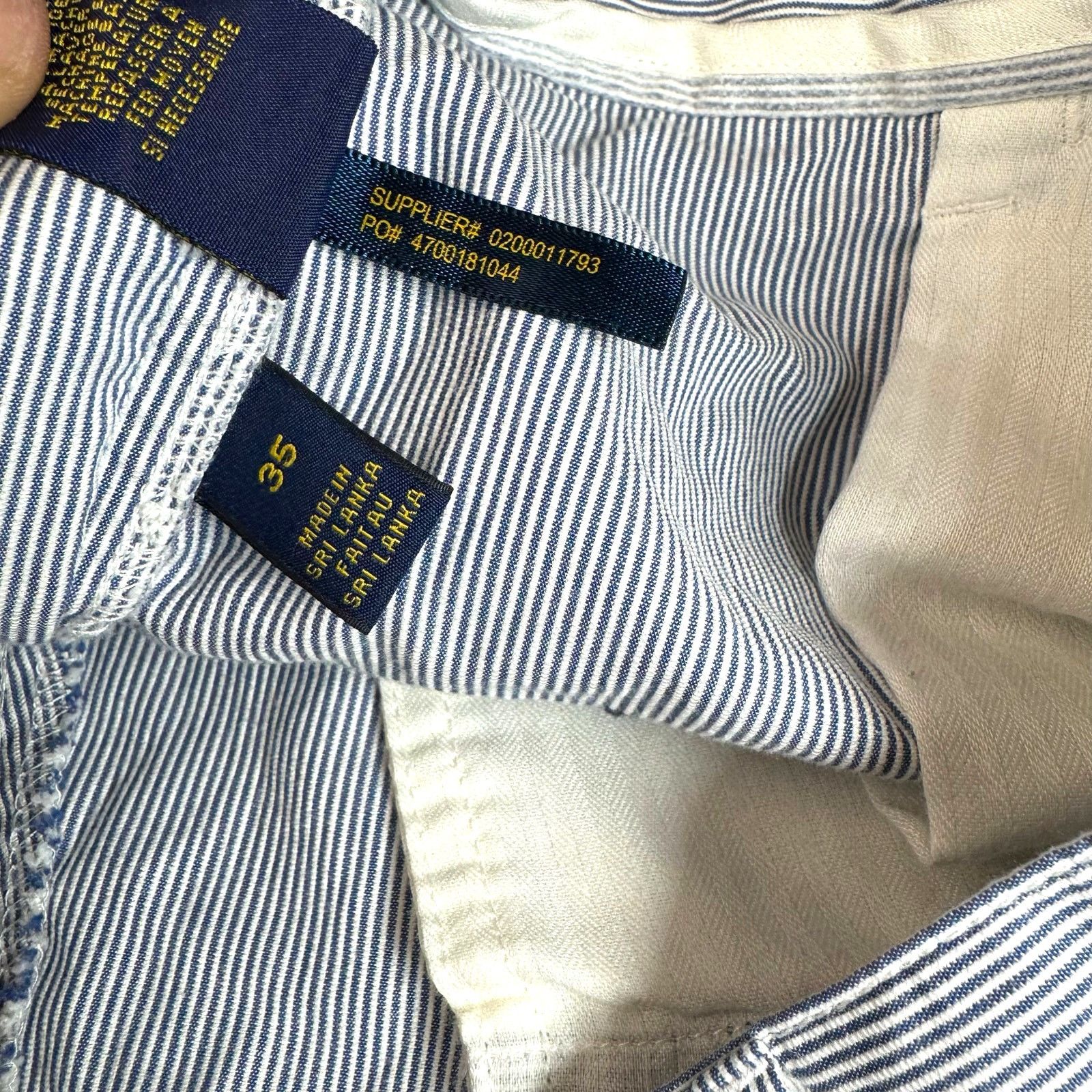Polo Ralph Lauren Polo Ralph Lauren Blue Striped Embroidered Logo Shorts 35 Size US 35 - 5 Thumbnail