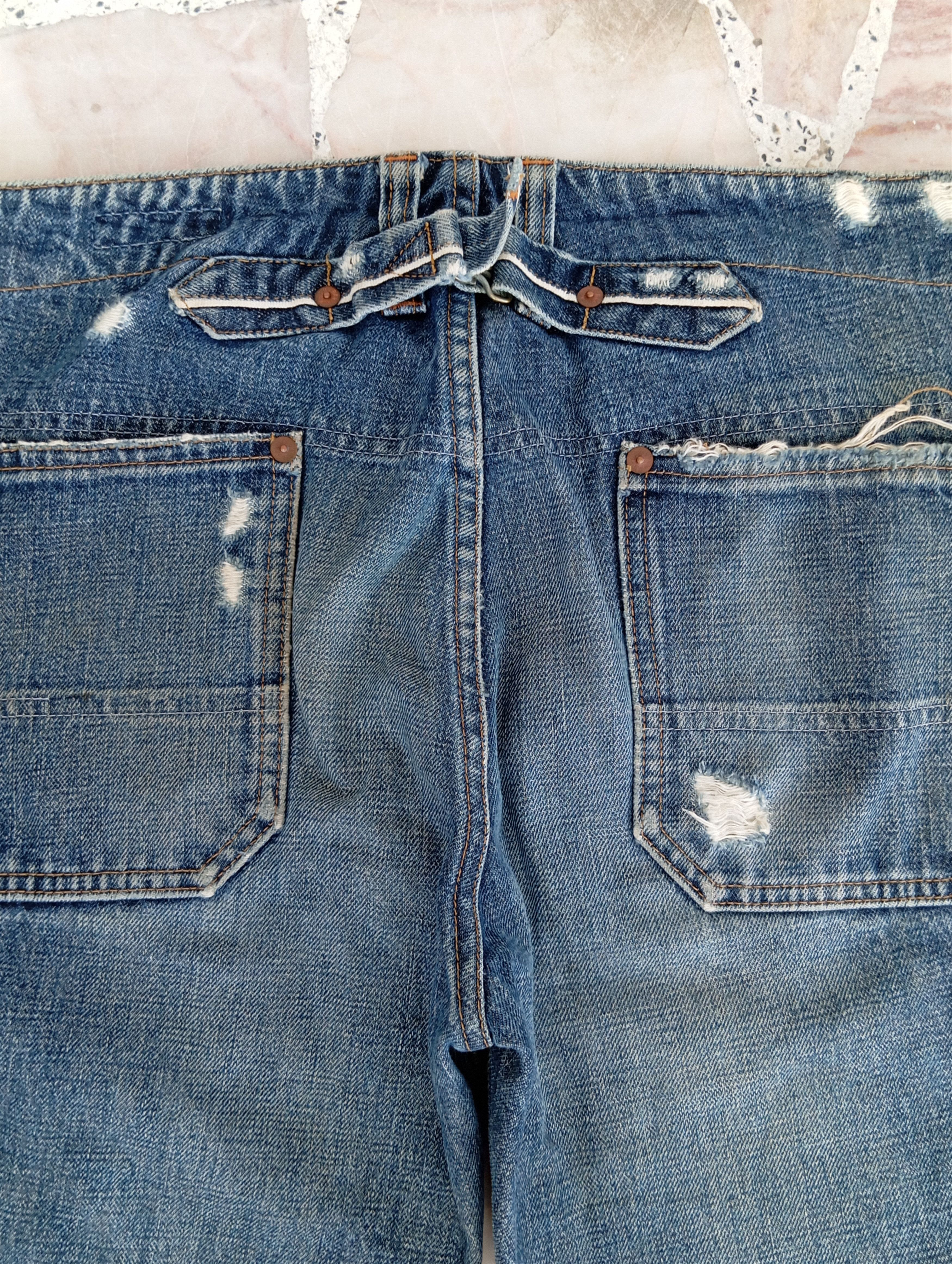 Other Denim Carpenter Distressed Denim with back buckle Size US 31 - 7 Thumbnail