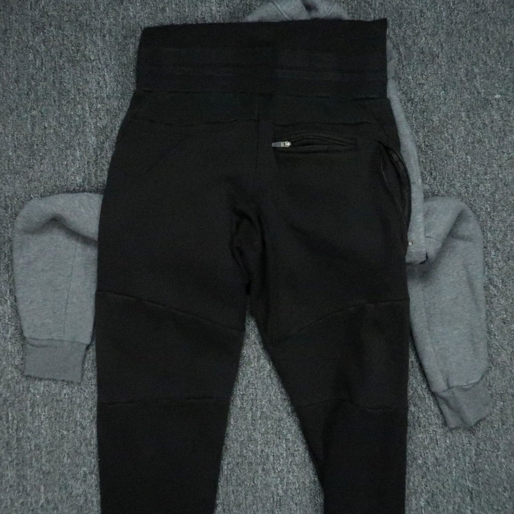 Vintage Tuxy Suit Mens Medium Gray Black One Piece Zip Up Hoodie Sweatsuit Jumpsuit Activewear Size US M / EU 48-50 / 2 - 3 Thumbnail