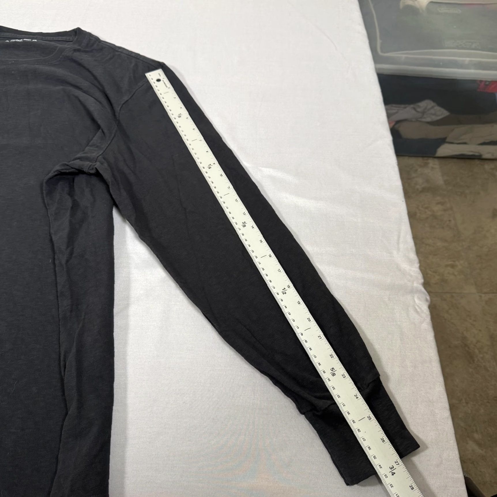 Vintage American Giant Shirt Mens XL Black Long Sleeve Crewneck 100% Cotton T-Shirt Workwear Size US XL / EU 56 / 4 - 5 Thumbnail