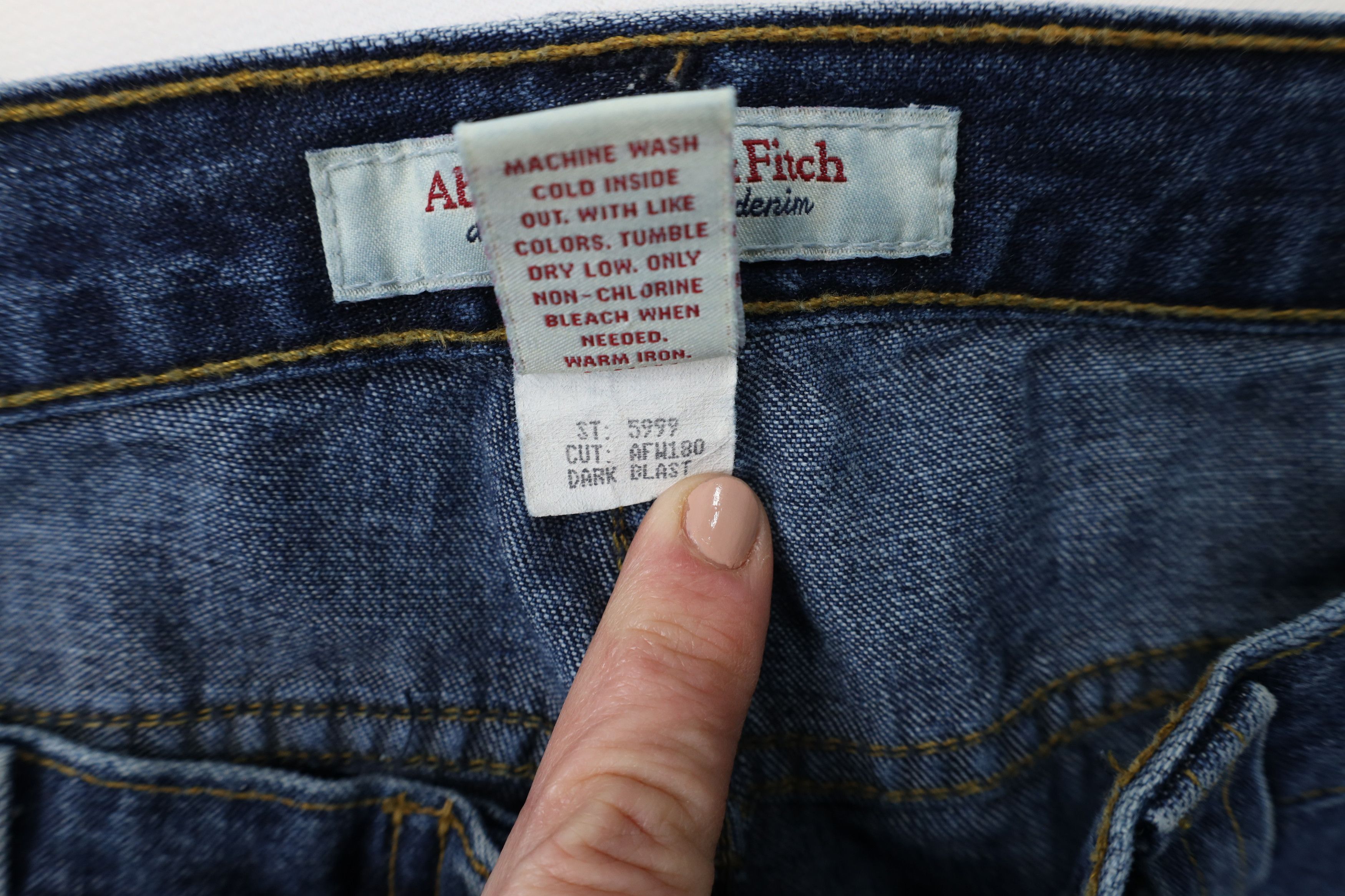 Abercrombie & Fitch × Vintage Vintage 90s Y2K Abercrombie & Fitch Flared Denim Jeans USA Size 25" / US 0 / IT 36 - 9 Thumbnail