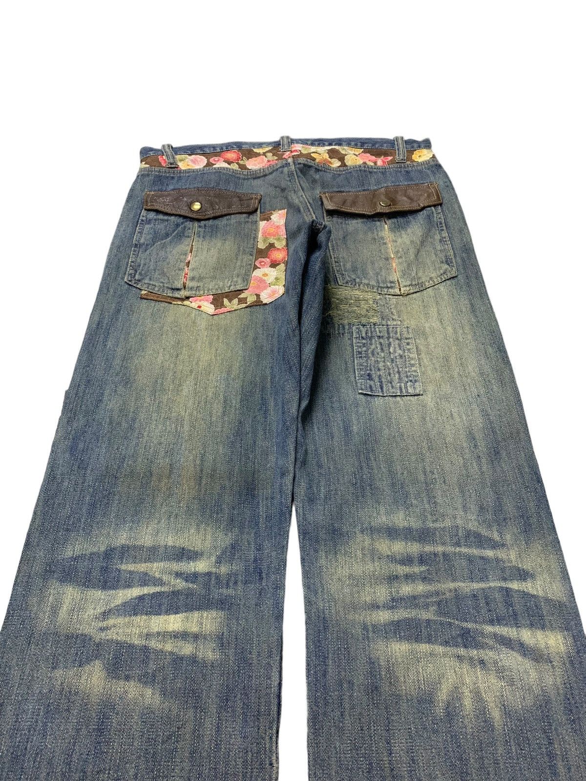 Japanese Brand Gumu International JP Boro Patchwork Mud Craft Denim Jeans Size US 32 / EU 48 - 14 Thumbnail