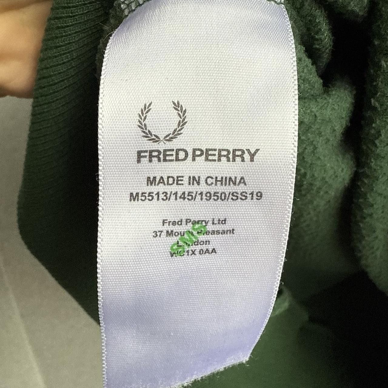 Fred Perry Fred Perry Fleece Sweatshirt Green Vintage Size US L / EU 52-54 / 3 - 6 Thumbnail