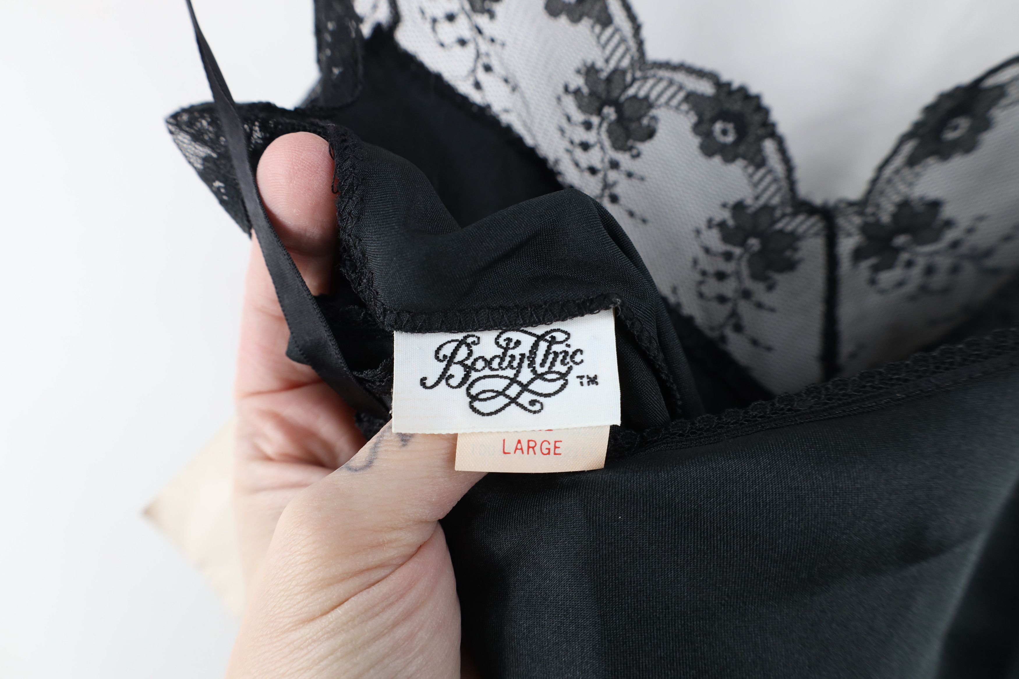 Vintage Deadstock Vintage 90s Snap Crotch Romper Lingerie USA Black Size L / US 10 / IT 46 - 9 Thumbnail