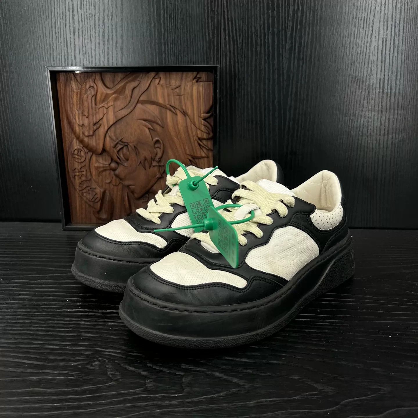 Gucci Gucci Black/White Cookie Sneakers 37.5 (New, Box) Size US 7 / IT 37 - 1 Thumbnail