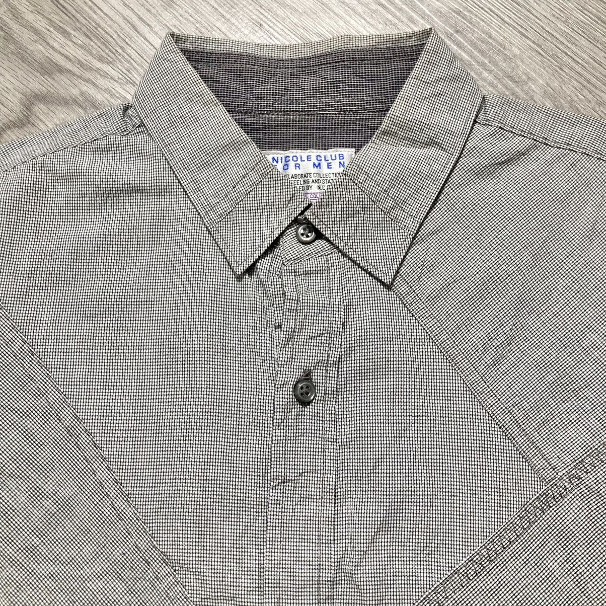 Japanese Brand 2000s Nicole Club For Men Asymetric Pattern Button Up Shirt Size US M / EU 48-50 / 2 - 7 Thumbnail