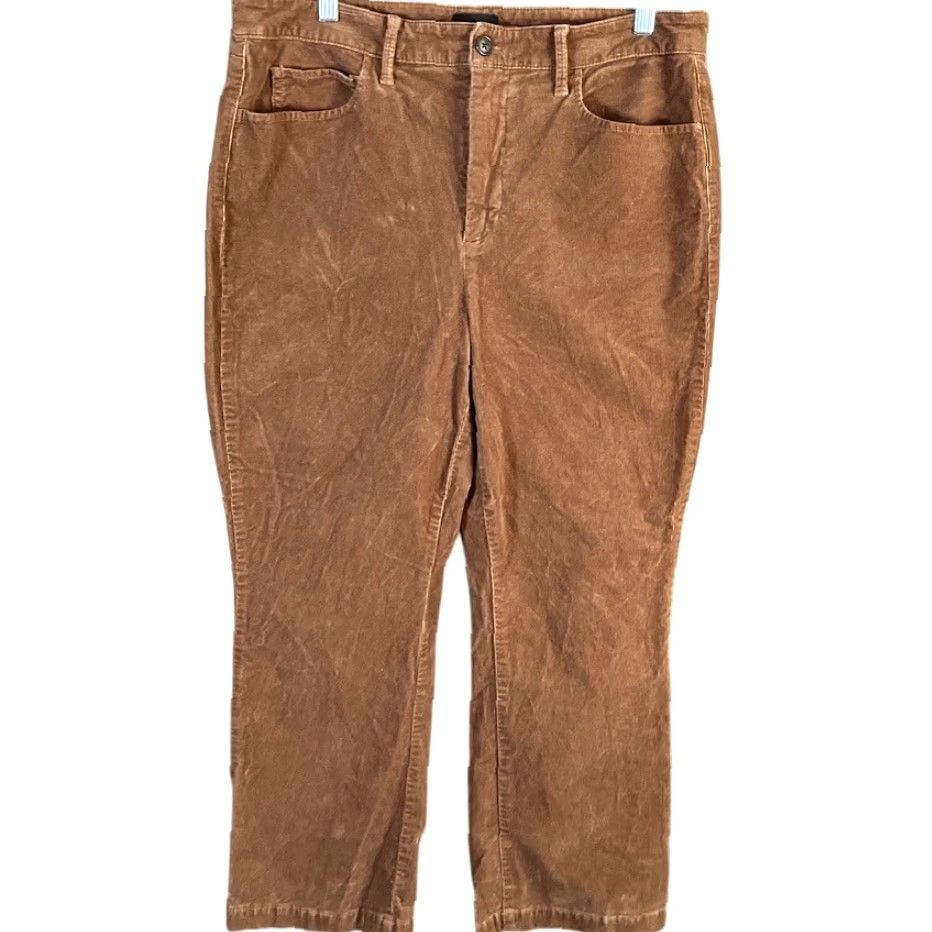 Talbots Talbots Womens Pants Brown Corduroy High Rise Straight Stretch 12 Pants Womens Brown Corduroy High Rise Straight Stretch 12 Size 34" / US 12 / IT 48 - 2 Thumbnail