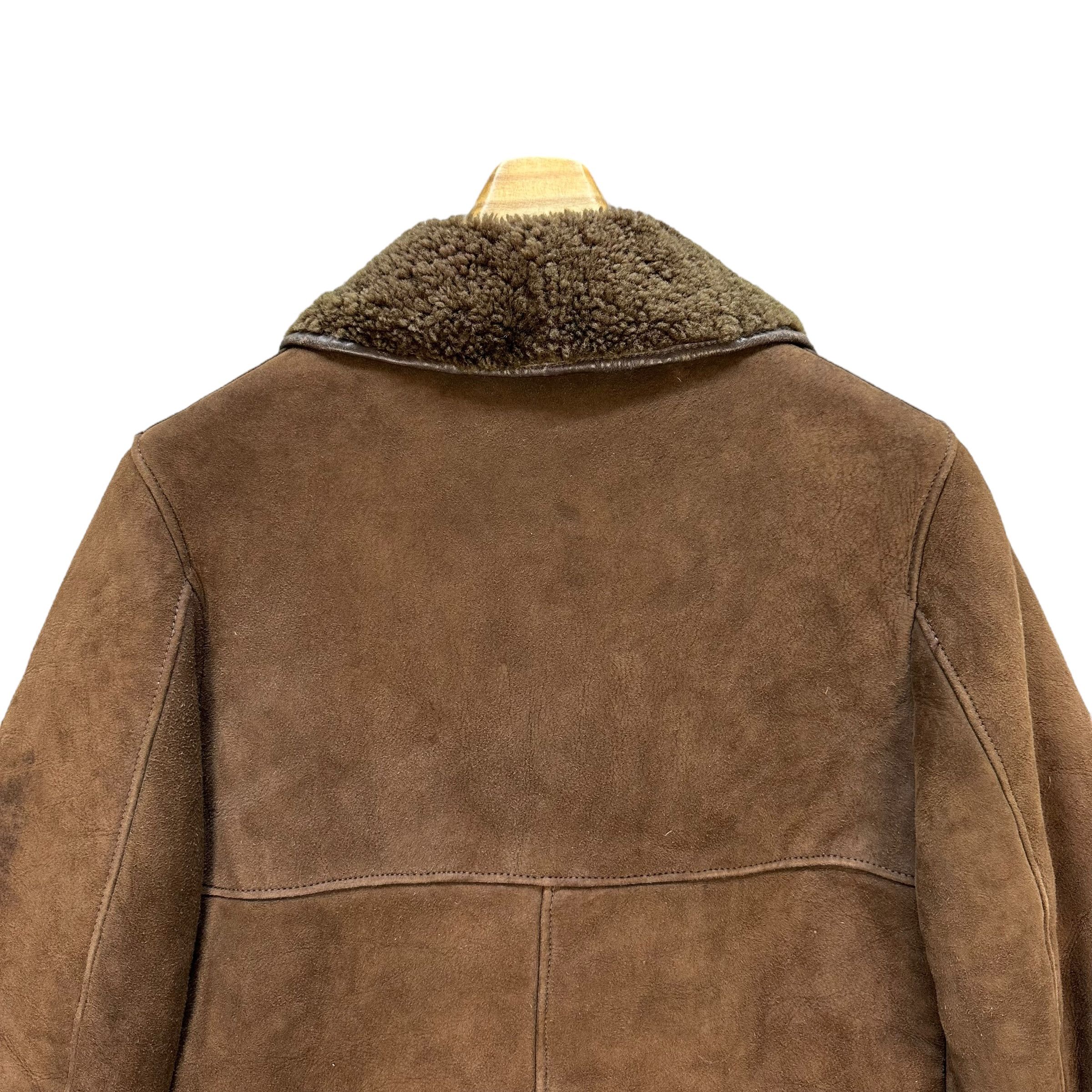Vintage YEOVIL SHEEPSKIN SHOP Suede Leather Coat Jacket #A50-1180 Size S / US 4 / IT 40 - 11 Thumbnail