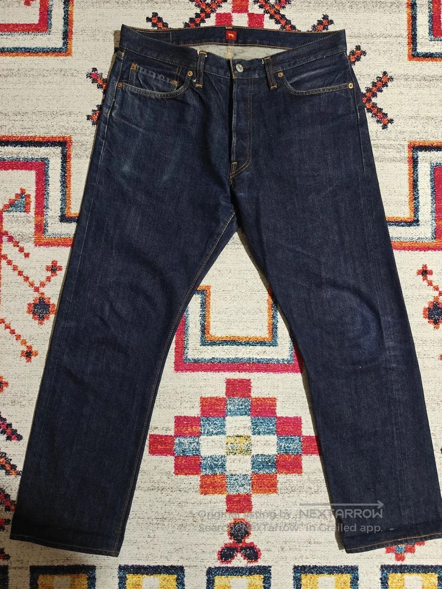 RESOLUTE RESOLUTE 710 Retro Slim Straight Raw Jeans. Size US 36 / EU 52 - 2 Thumbnail