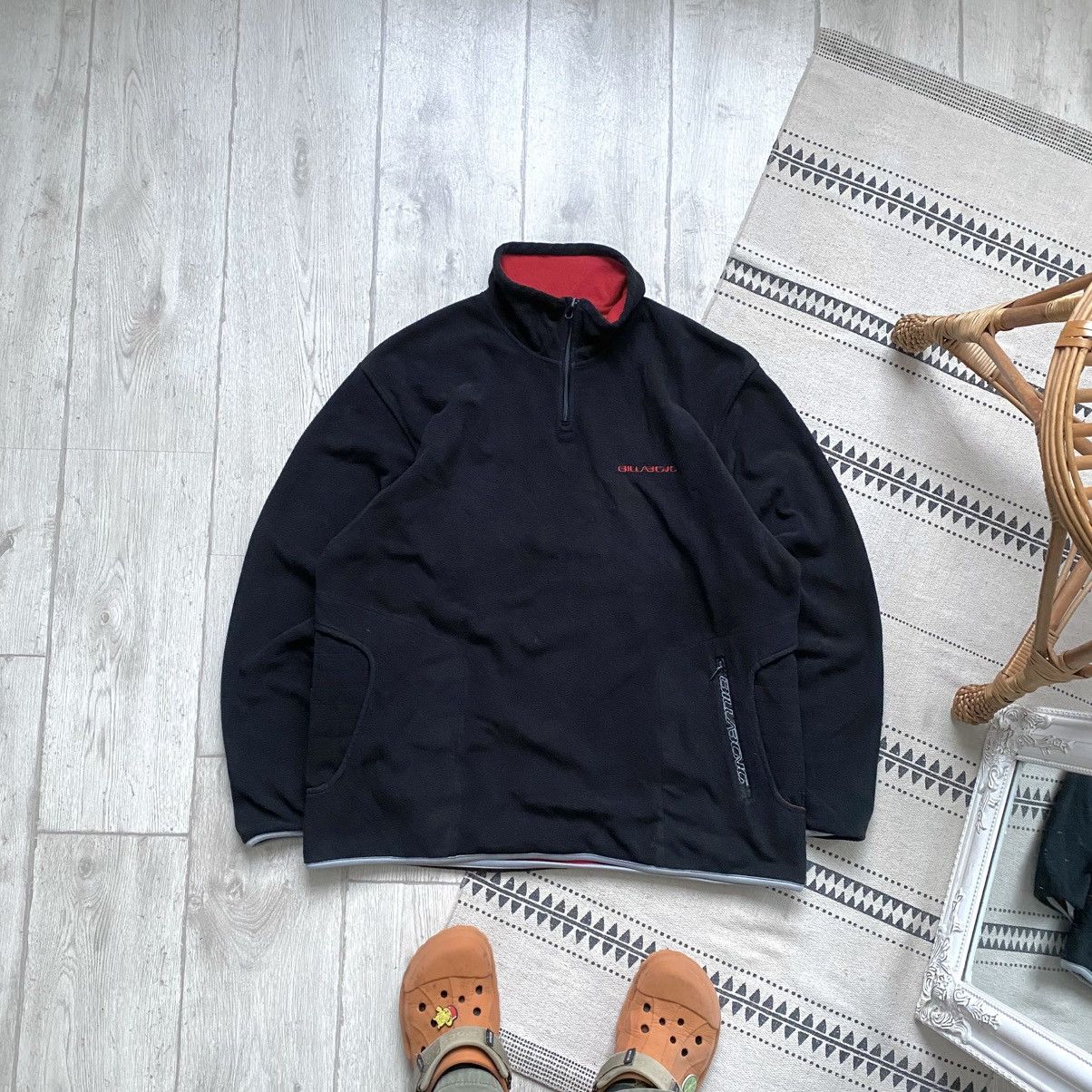 Billabong 🏔️ Vintage 90s Billabong Fleece Boxy sweatshirt polartec Size US L / EU 52-54 / 3 - 1 Thumbnail
