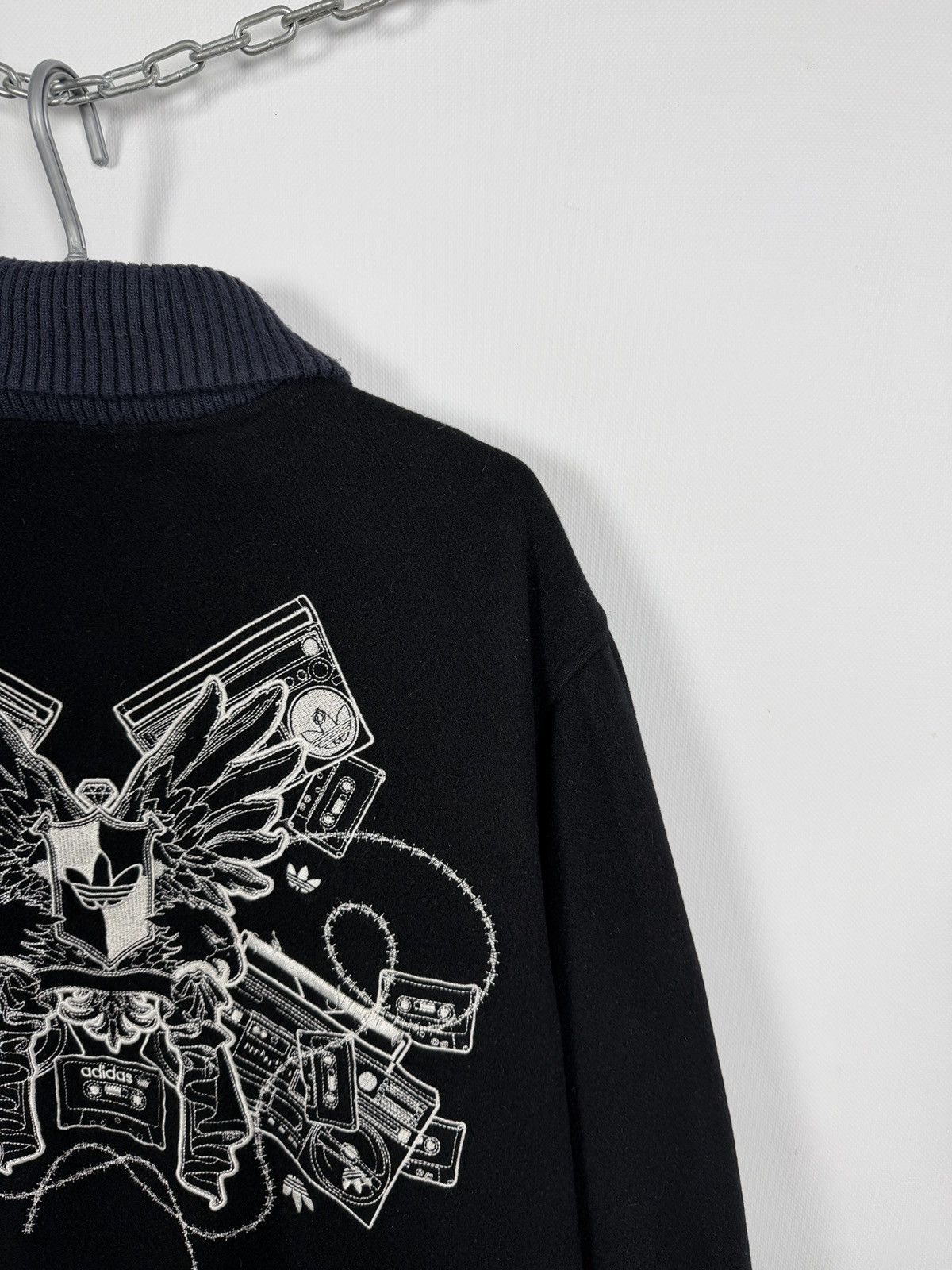 Adidas Adidas Originals Y2K Varsity Bomber Wool Jacket Snap Buttons Size US L / EU 52-54 / 3 - 14 Thumbnail