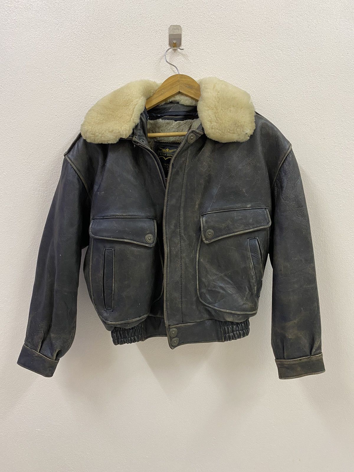 Genuine Leather Vtg Leather Jacket Human Being Size US M / EU 48-50 / 2 - 1 Thumbnail