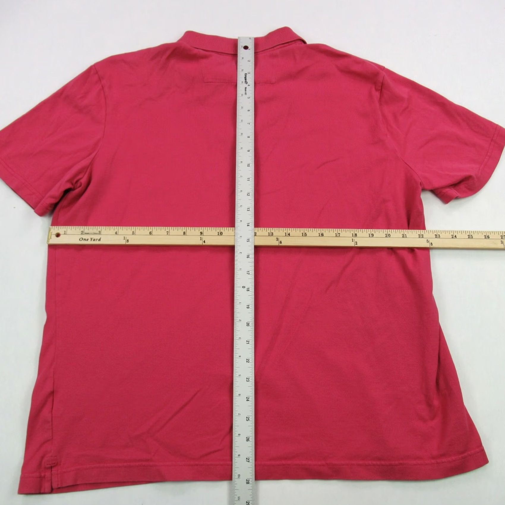 BUGATCHI BUGATCHI Polo Shirt Adult XL Pink Short Sleeve Button Up Golf Casual Lightweight Mens Size US XL / EU 56 / 4 - 6 Thumbnail
