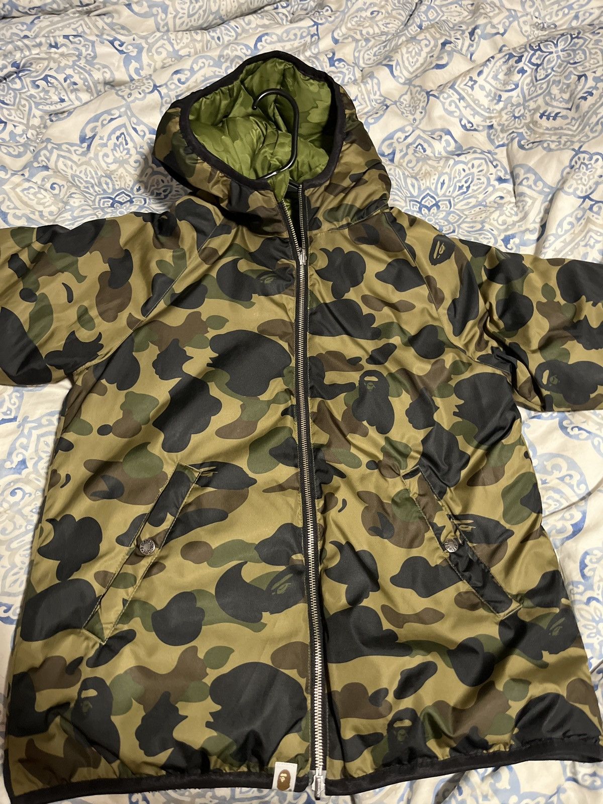 Bape 1st Camo Reversible Down Puffer Hood