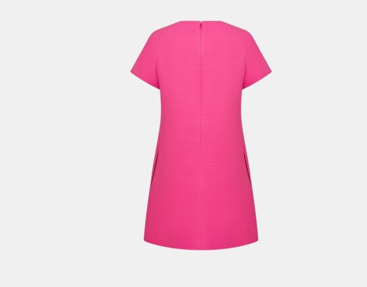 Dior o1w1db10325 341R2 Straight Mini Dress in Pink Size S / US 4 / IT 40 - 2 Thumbnail