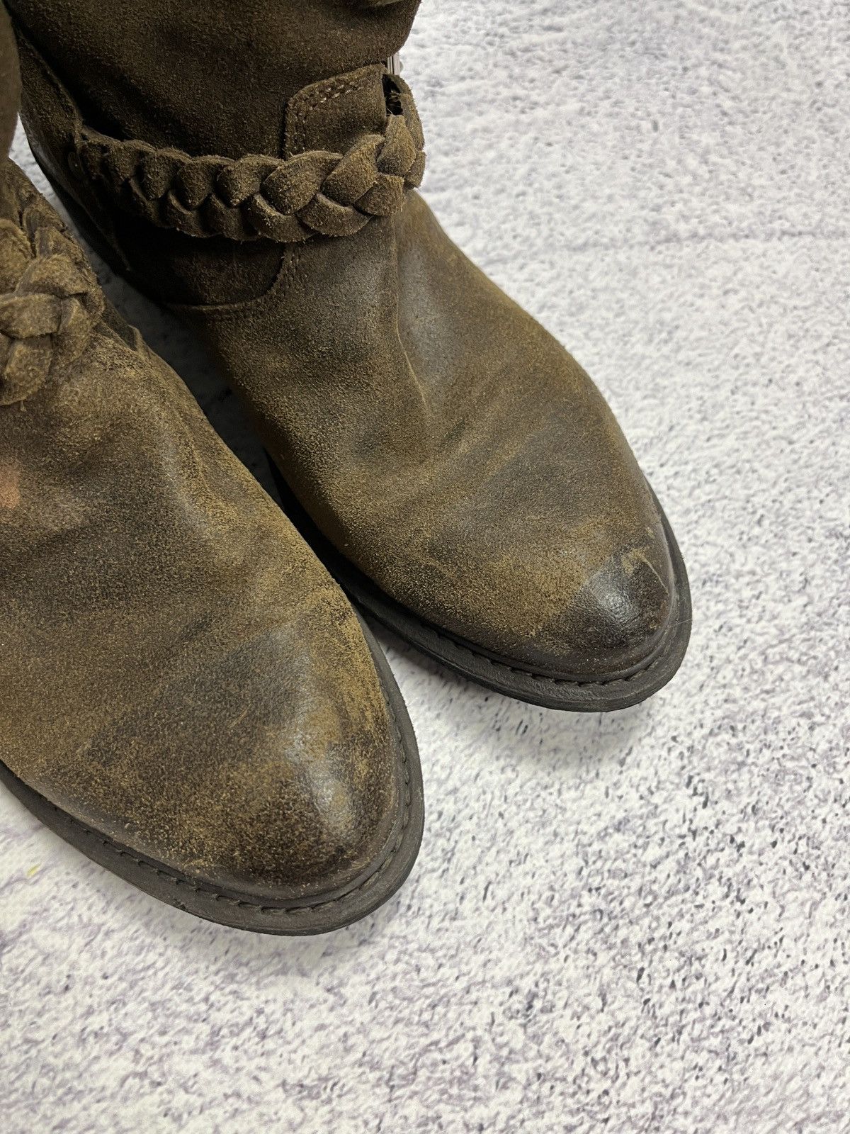 Golden Goose Golden Goose DB Brown Suede Racing Biker Moto Boots Rare Y2K Size US 7 / IT 37 - 15 Thumbnail