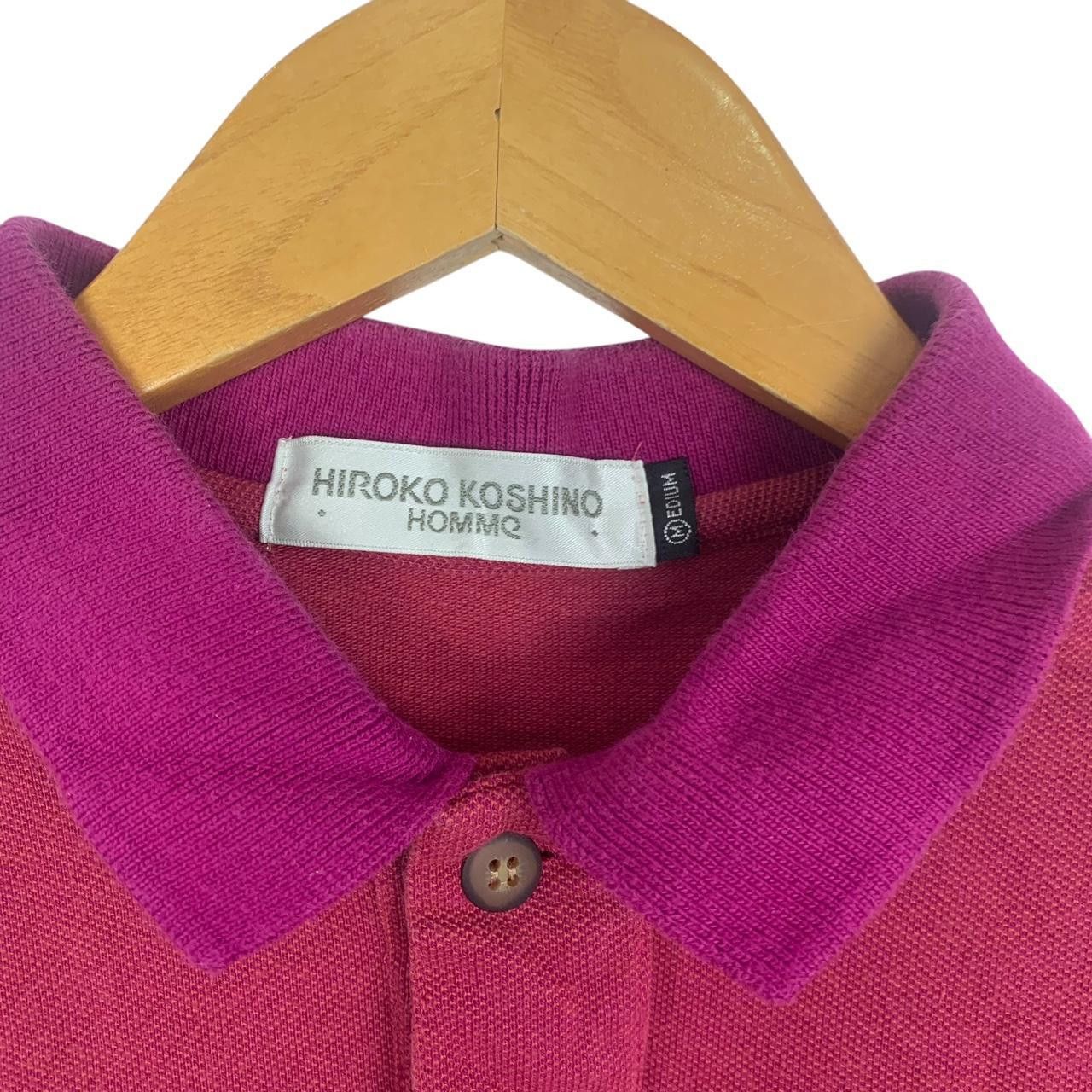 Hiroko Koshino Homme Vintage HIROKO KOSHINO HOMME Collection Polo Tee Shirt Top Size US M / EU 48-50 / 2 - 3 Thumbnail