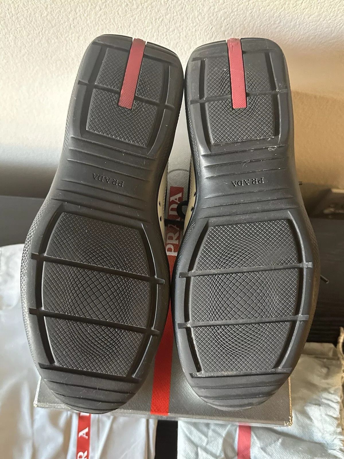 Prada Prada Cloudbust Sneakers Red White Black 9.5 Patent Leather Size US 9.5 / EU 42-43 - 10 Thumbnail