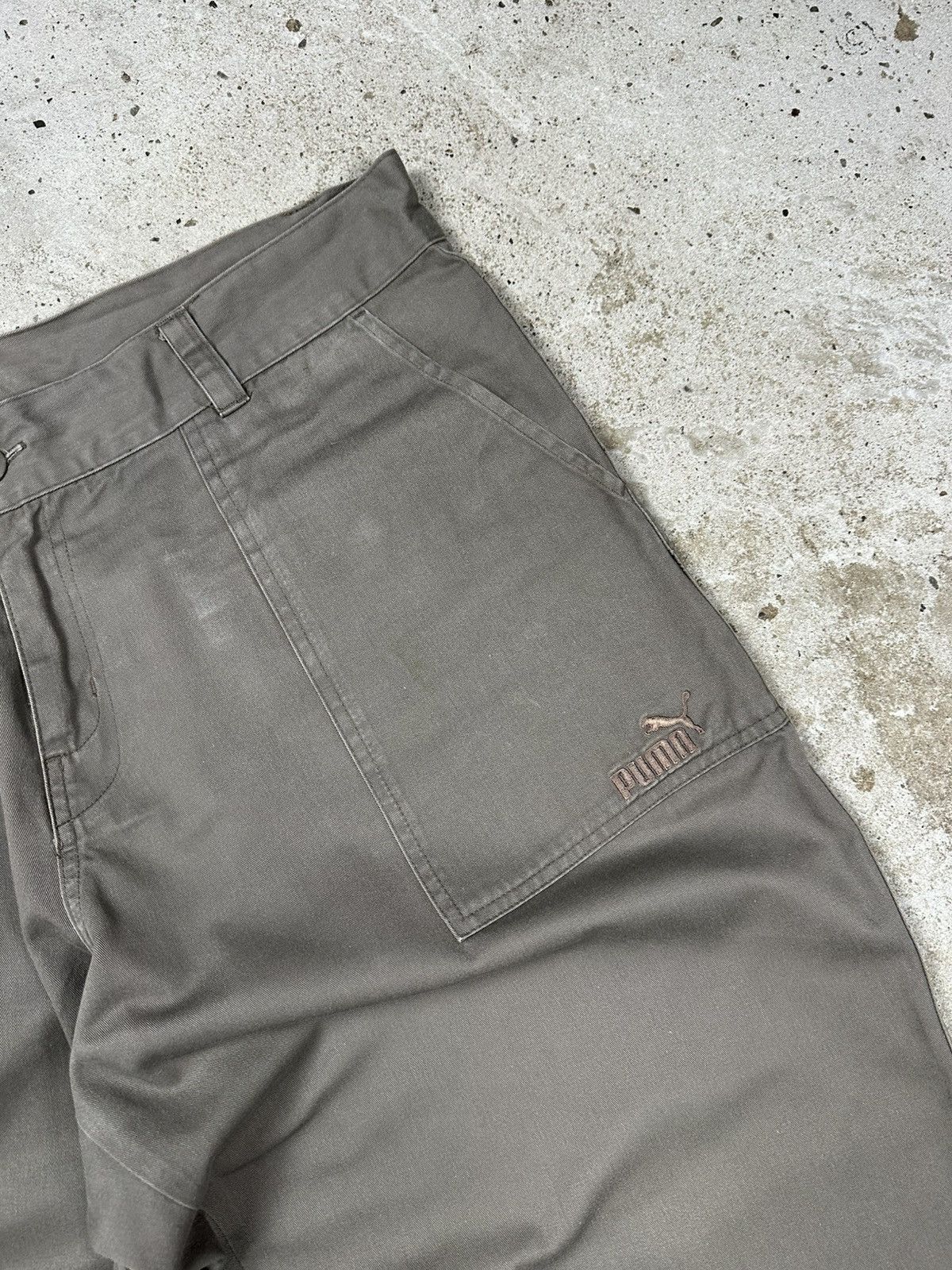 Puma × Vintage Vintage Y2K Puma Baggy Brown Cargo Outdoor Pants Size US 38 / EU 54 - 6 Thumbnail