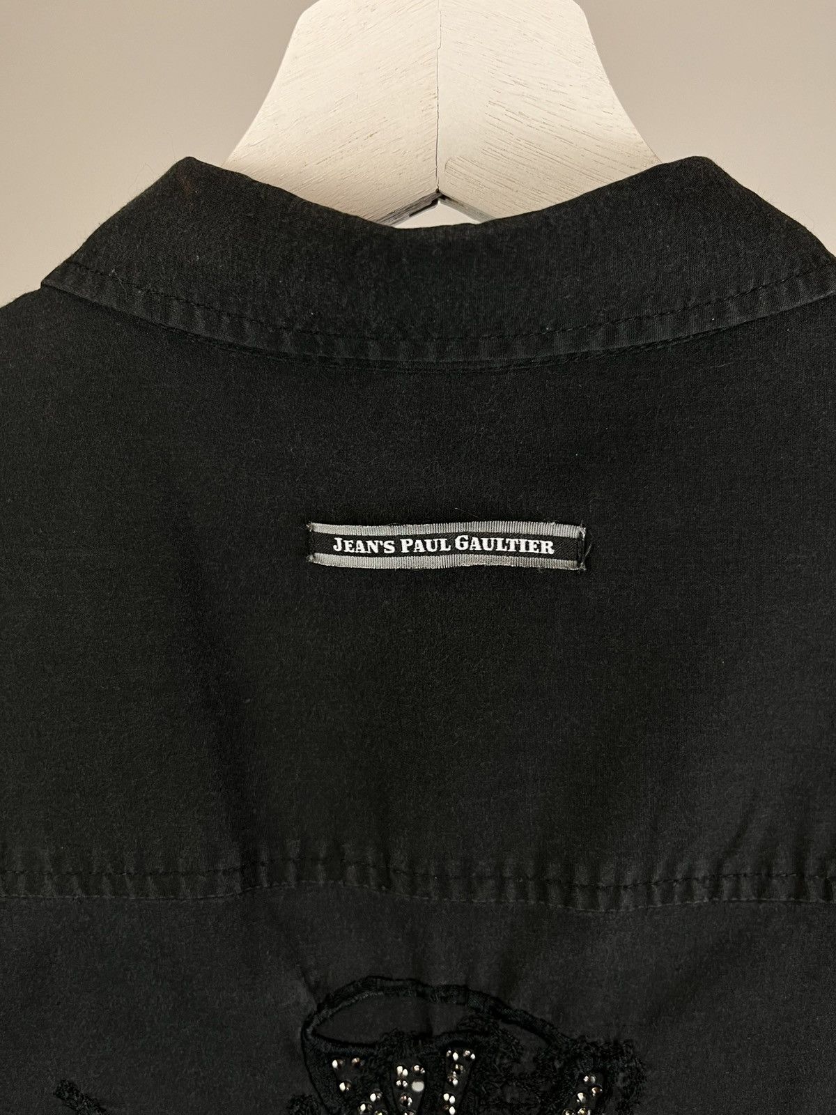 Jean Paul Gaultier Vintage Jean Paul Gaultier Black Shirt Double Big Logo Size S / US 4 / IT 40 - 6 Thumbnail