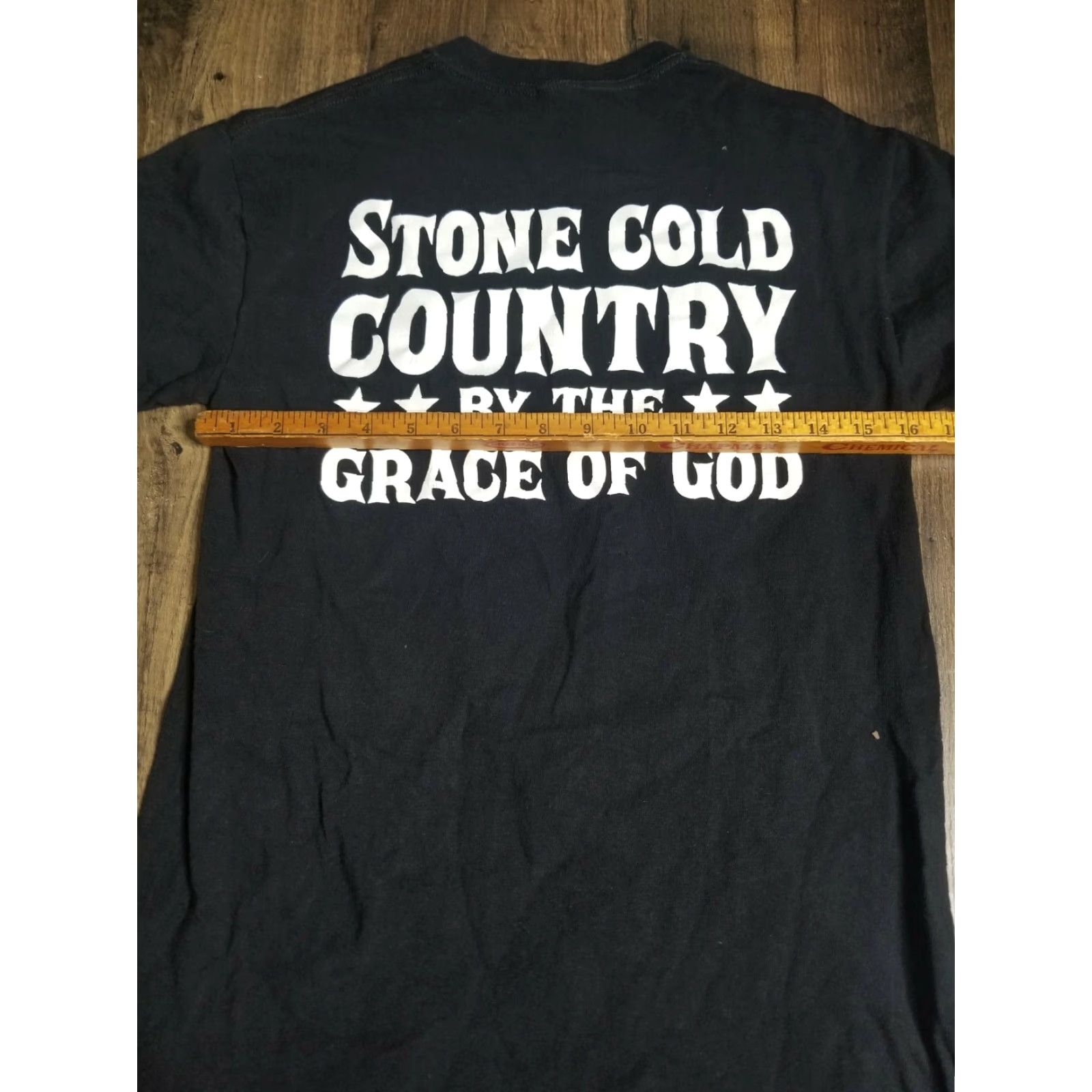 Gildan Brantley Gilbert Stone Cold Country By The Grace of God T Shirt 2 Sided Mens S Size US S / EU 44-46 / 1 - 3 Thumbnail