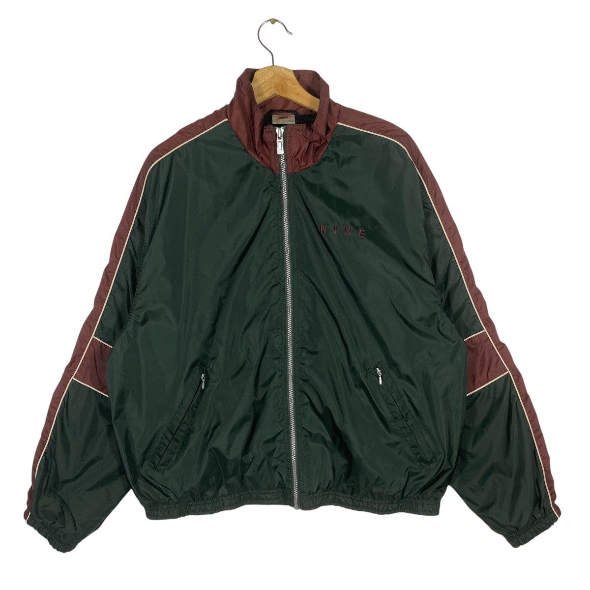 Nike × Vintage Vintage Nike Zipper Windbreaker Jacket Size US M / EU 48-50 / 2 - 2 Thumbnail